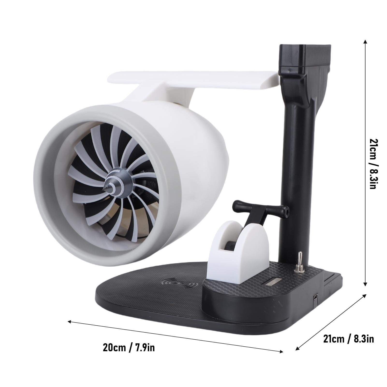 Pongnas Ventola Scrivania a Forma di Ventola per Ventole per Turbina Desktop con Umidificatore 3 in 1 velocità Regolabile 4000 Giri/Min 4000 Giri/Min. (Luce rossa)