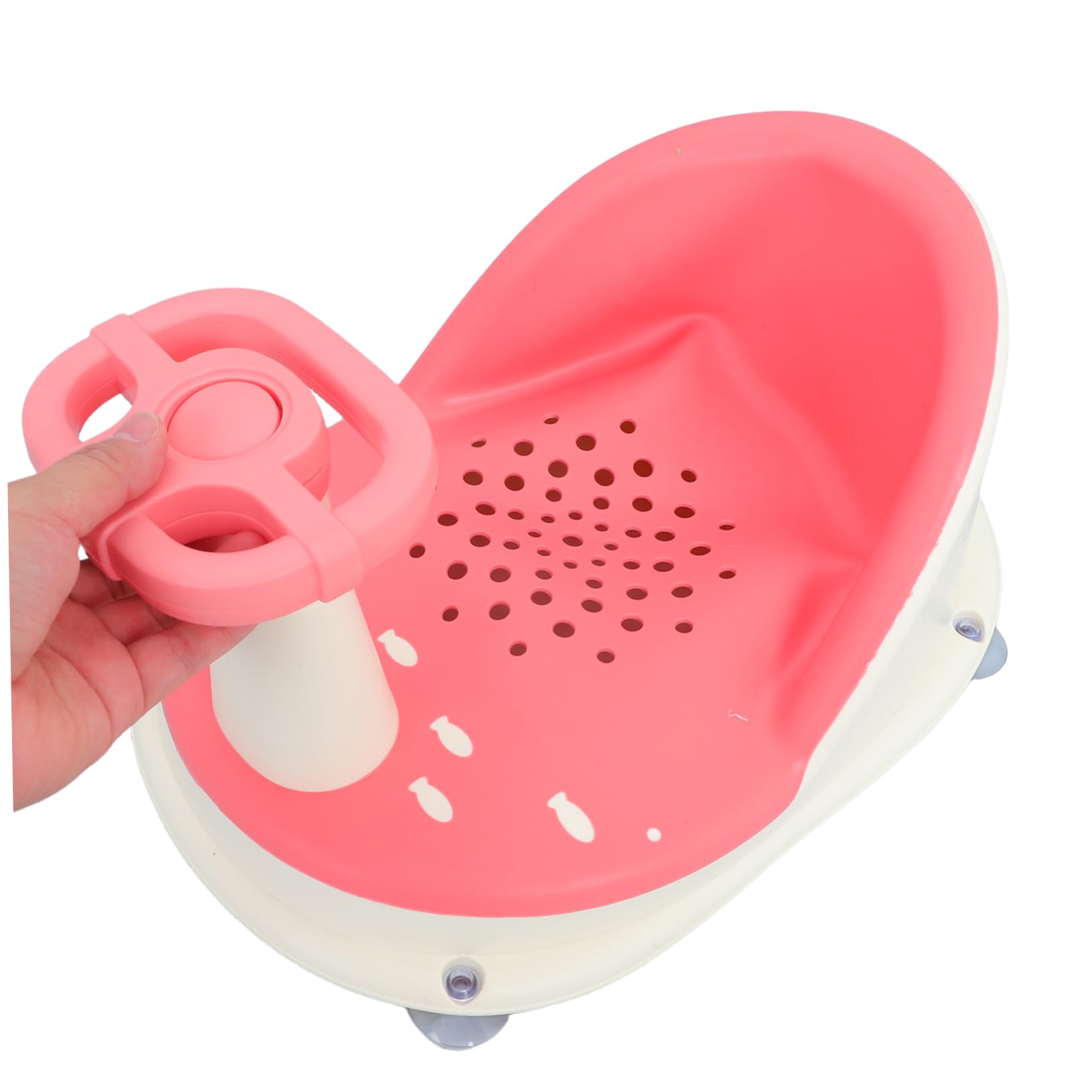 BESTonZON Sitz für Babybadewanne Rutschfest mit Höhenverstellbarkeit und Schnellem Ablaufsystem Komfortabler Sitzwinkel für Babysicherheit und Hygiene