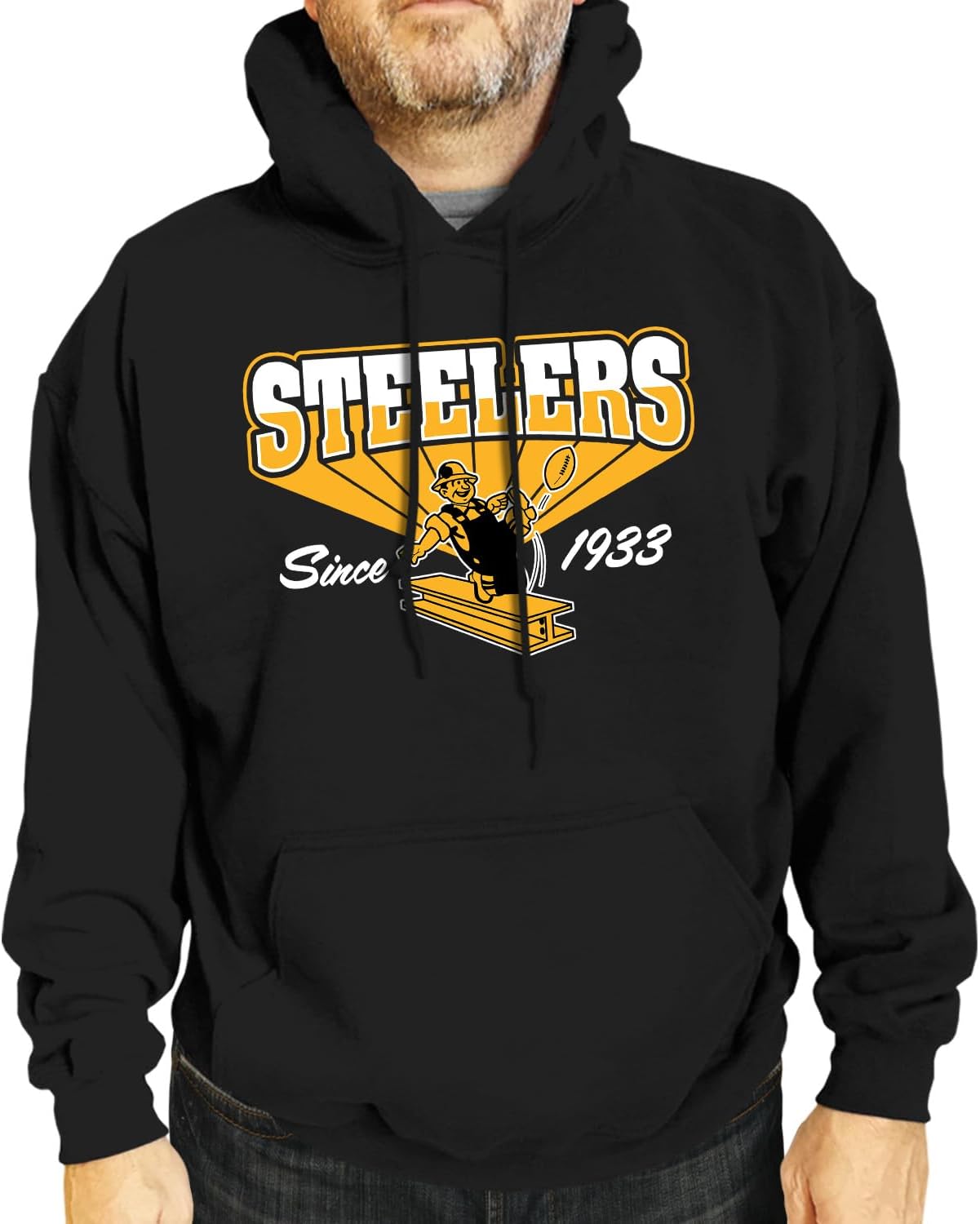 Team Fan Apparel NFL Adult Unisex Vintage Block Ultra Soft Fleece Hooded Sweatshirt, Officially Licensed Football Performance