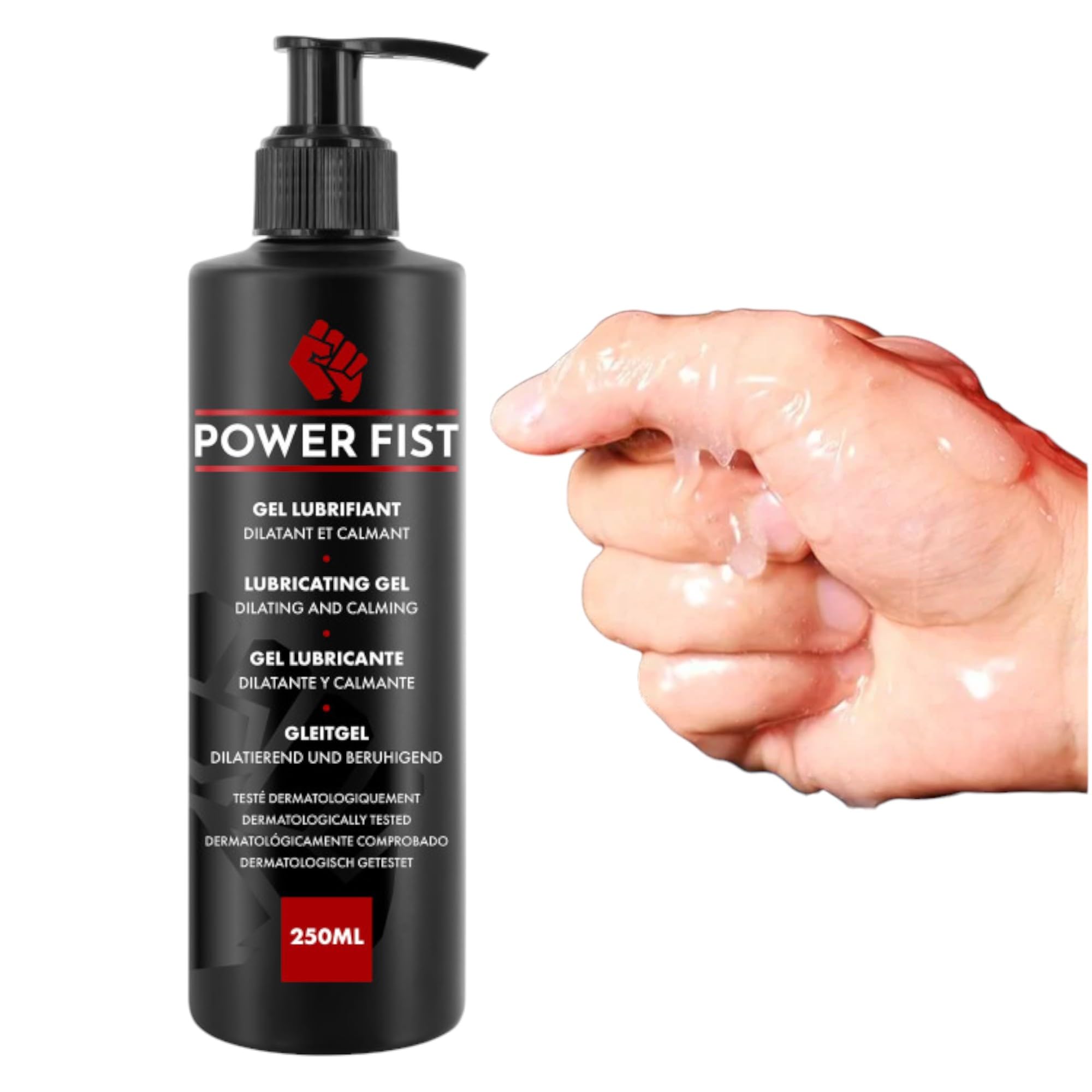 Power Fist Lubrifiant 250ml – Ultra Glisse Spécial Fortes Dilatations | Confort Longue Durée, Compatible Jouets & Préservatifs | Formule Sûre, Hypoallergénique, Base Eau