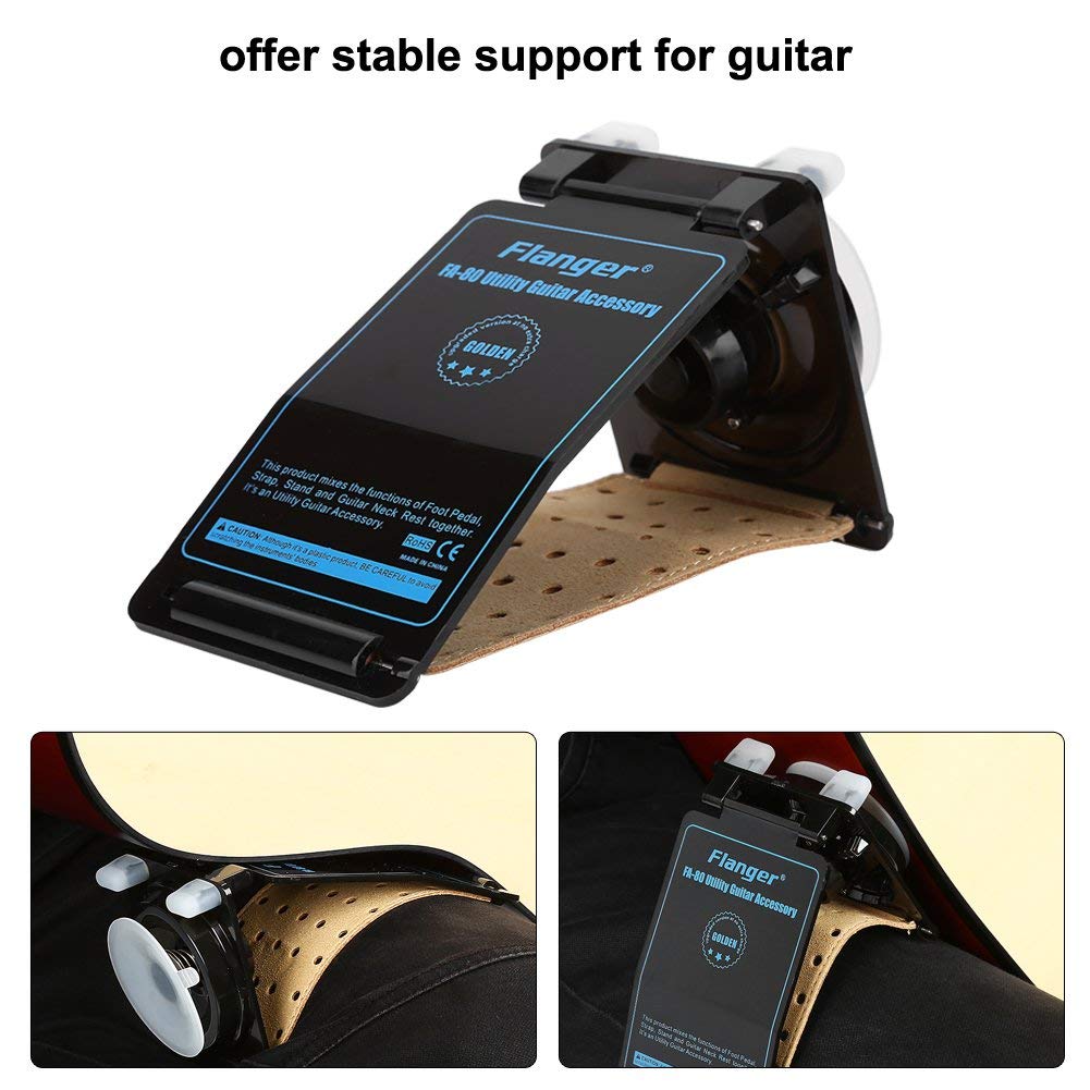 Supporto per Chitarra, Regolabile in Altezza e Profondità, Supporto per Poggiapiedi, Design Semplice e Pratico, per Musicisti, Studenti, Famiglie e Uso in Studio, Casa o Sviluppo Musicale