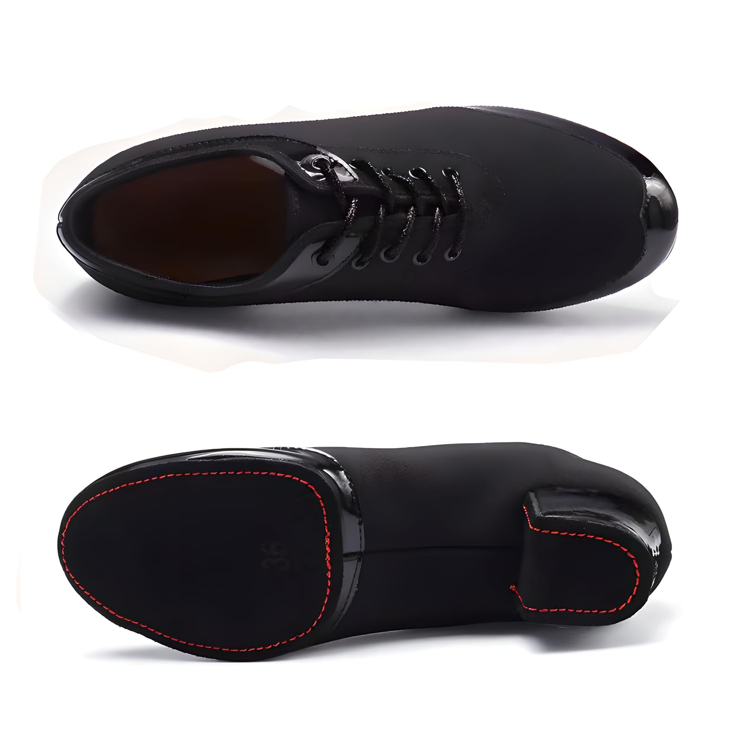 Toichi Women's Latin Dance Shoes Lace-up Ballroom Modern Salsa Rhythm Teaching Practice Professional Performance Dance Shoes