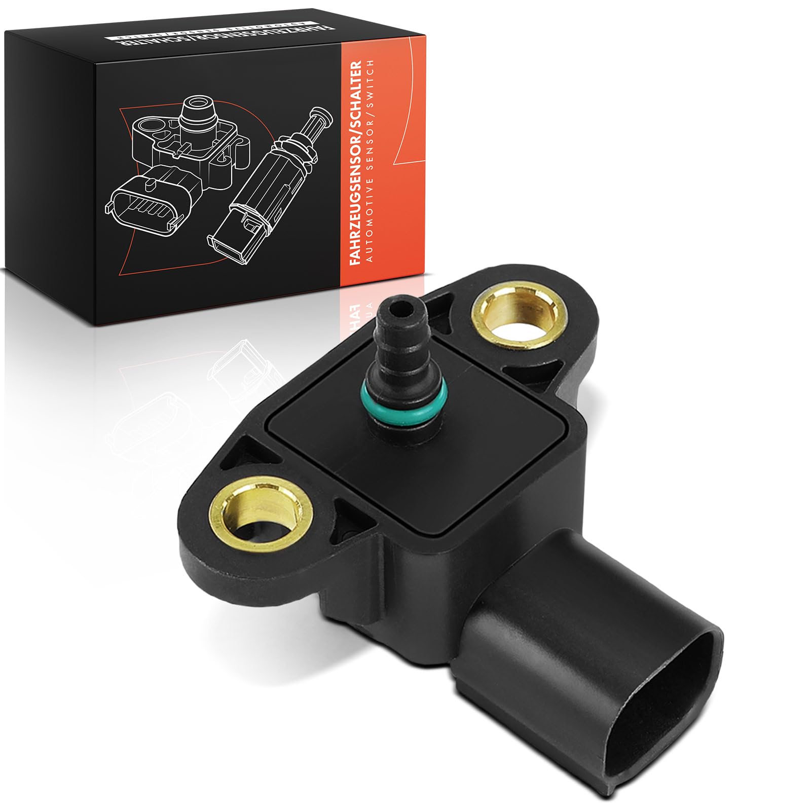 Frankberg Capteur de pression de suralimentation à 4 broches 68066040AA | Compatible avec: Bus Vito W639, Viano W639, Classe S V222 W222 X222, Sprinter 5-T Boîte 906