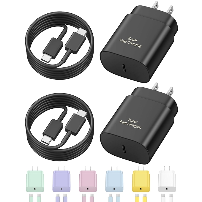 USB C Fast Charger Block for Galaxy S Series with 6ft Cable