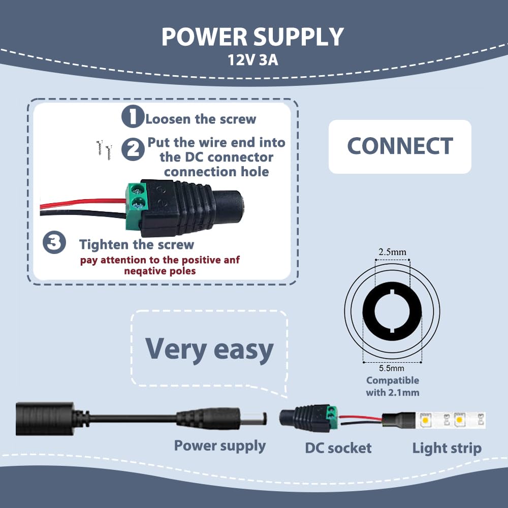 Arotelicht Zasilacz LED 12 V DC 3 A LED transformator adapter sieciowy zasilacz sieciowy zasilacz sieciowy transformator prąd do SMD 3528/5050 taśma LED