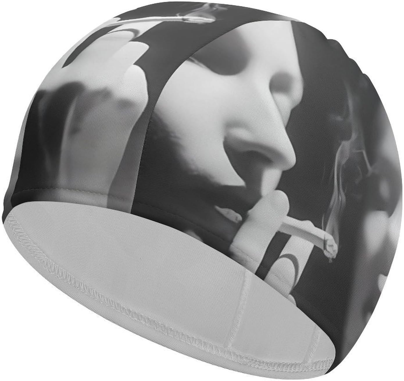 Nuns Smoking Womens Swim Cap for Men Adult Swimming Hat Curly Short Medium Long Hair
