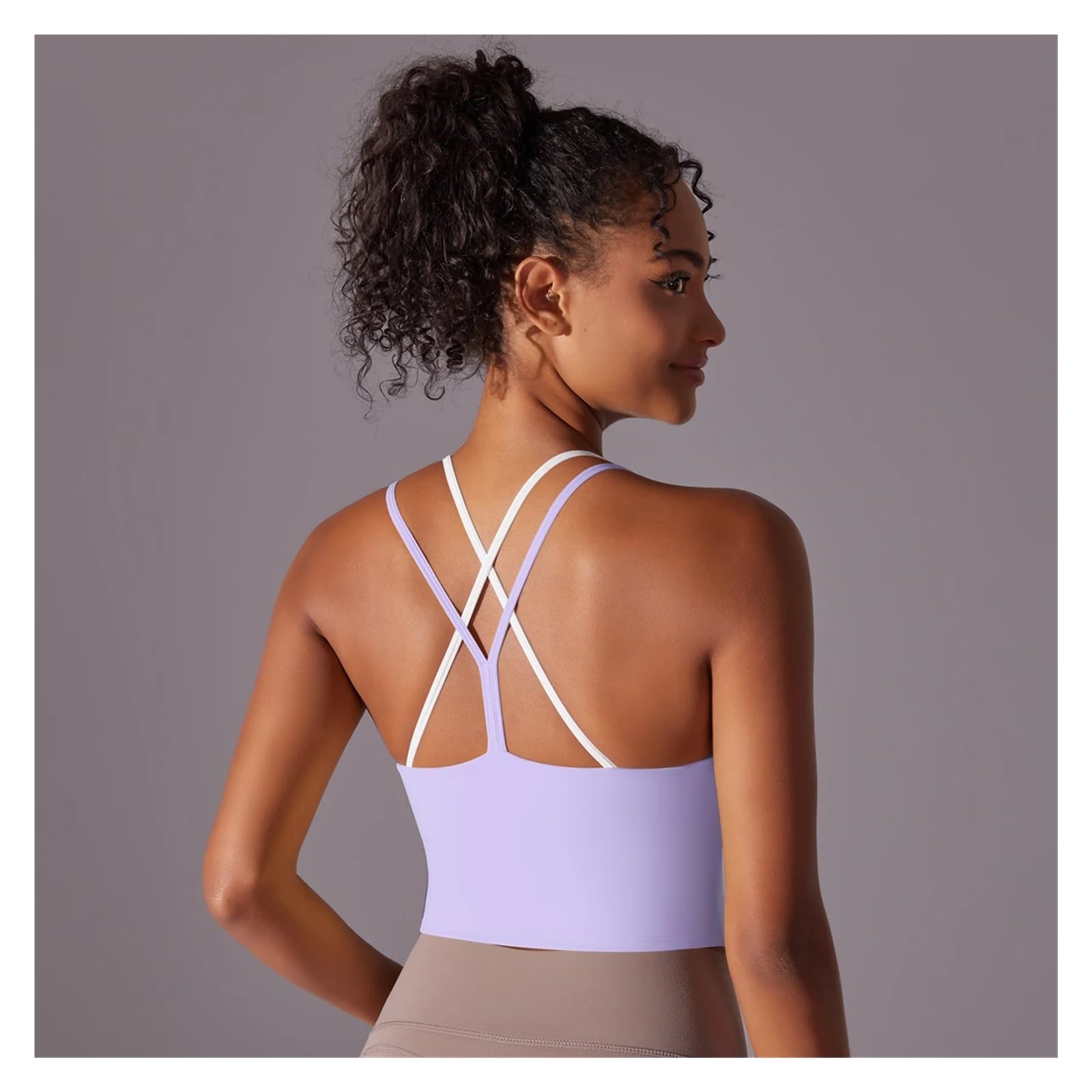 Top da Yoga Intimo Sportivo da Donna, Reggiseno Push-up for Fitness e Yoga, Intimo, Palestra, Allenamento, Canotta Corsa Traspirante