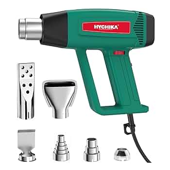 【美品】PREMIUM RELEASE 　WARM & COOL GUN HYCHIKA Heat Gun, 1800W Heating Crafting Gun with 6 Nozzles