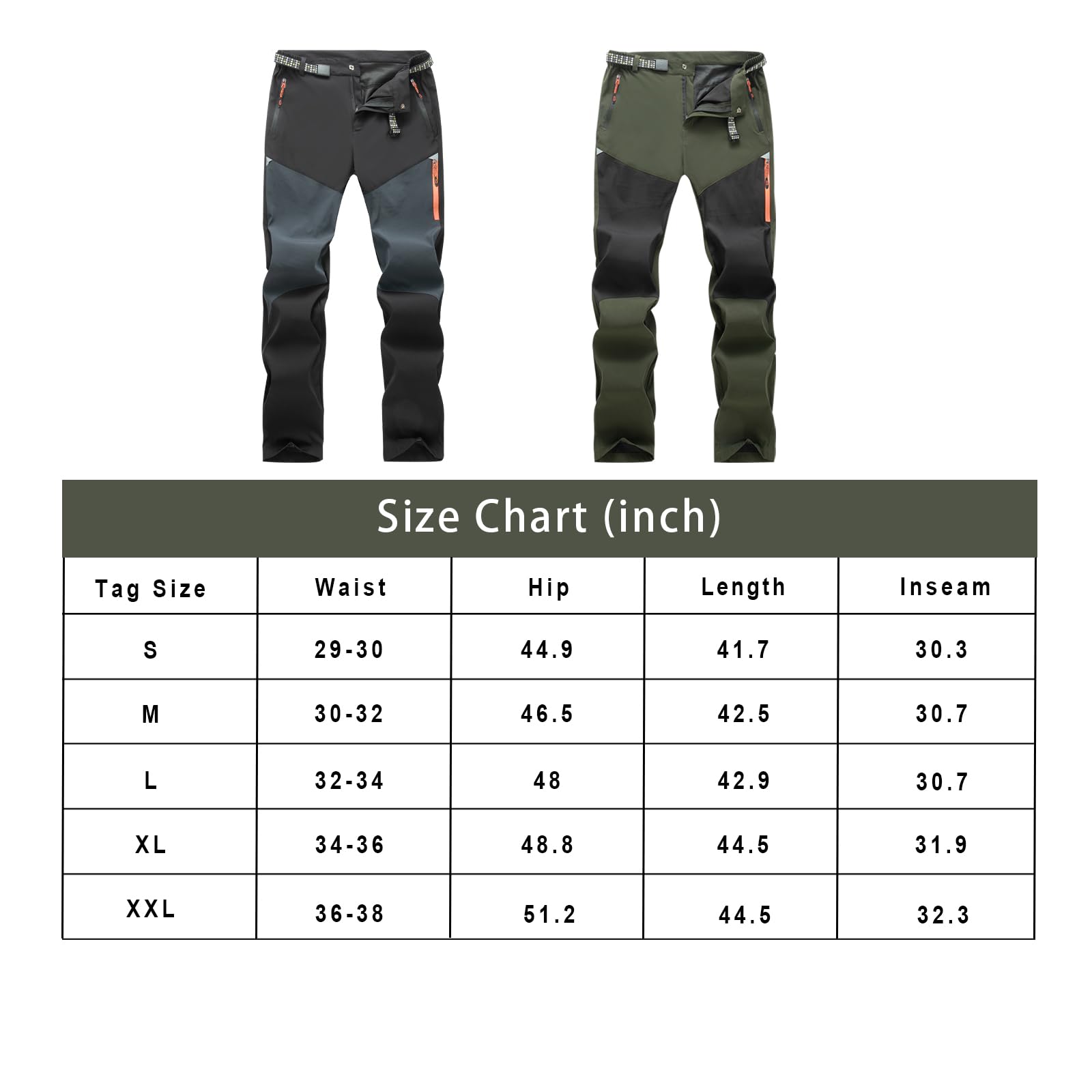 Pantaloni da Camminata all'aperto Leggeri Traspiranti Antivento Tattici Pantaloni da Trekking in Vita Elastica