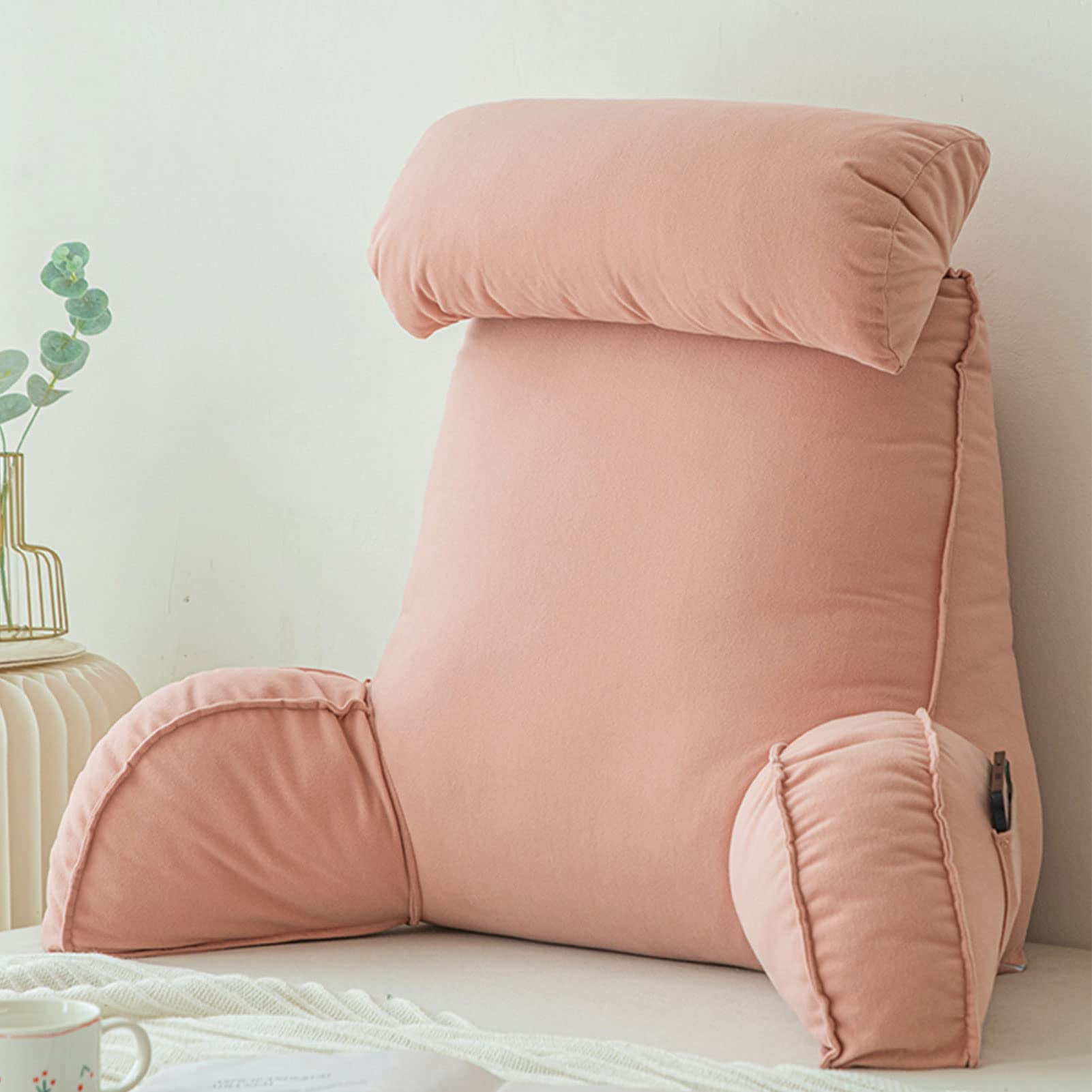MEGHI Reading Pillow/Lumbar Support Cushion/Back Rest Support Pillow,Lumbar Cushions For Bed And Sofa,with Neck Pillow And Armrests,for Sitting,Reading Or Gaming