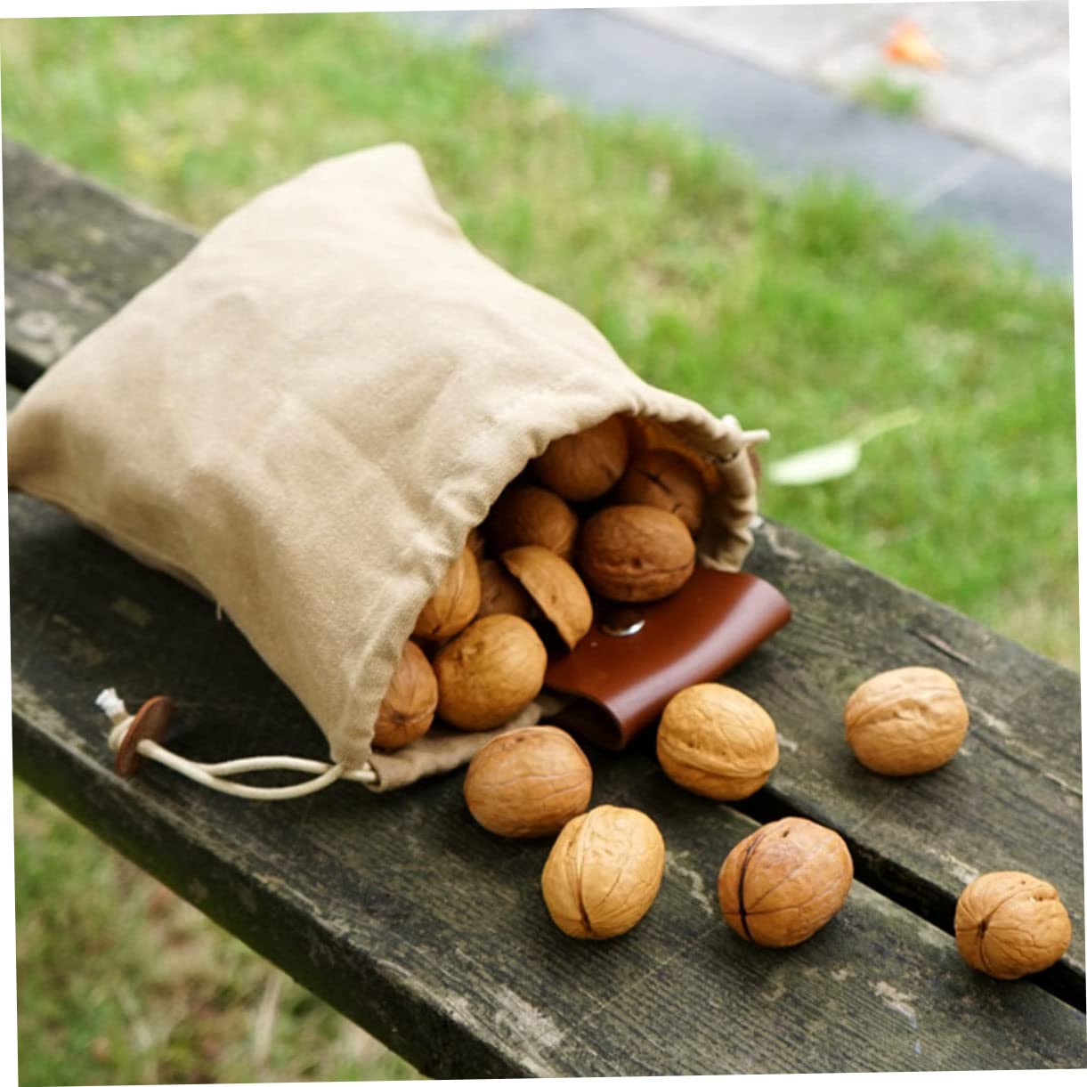 BESPORTBLE 2piezas Bolsa De Herramientas De Cintura De Lona Bolsa De Recolección para Camping y Jardinería Organizador De Herramientas Portátil Cuerda