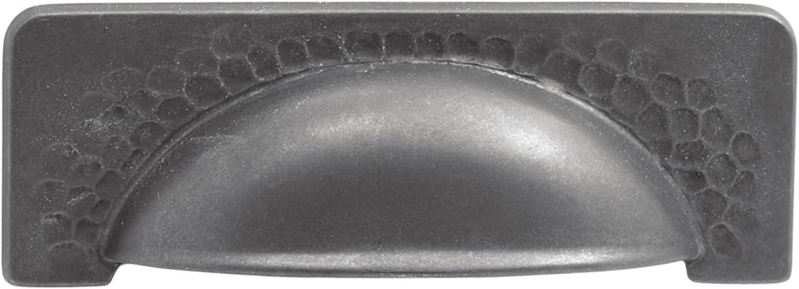 1 Pack Solid Core Kitchen Cabinet Pulls, Luxury Cabinet Handles, Hardware for Doors & Drawers, 3-3/4 Inch (96mm) Hole Center, Black Iron, Craftsman Collection