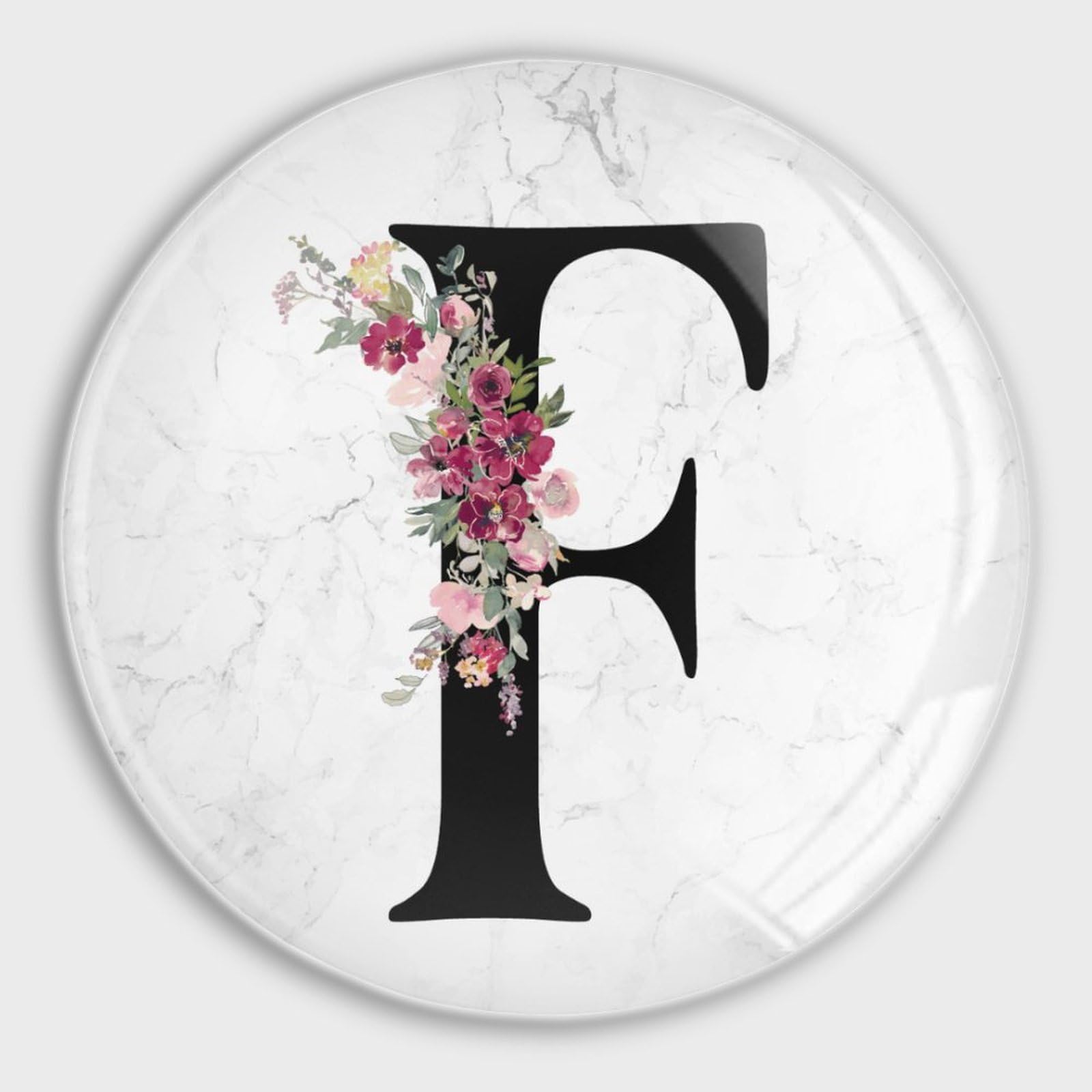 Joli petit aimant décoratif lettre F initiale florale rouge, un cadeau idéal pour la cuisine