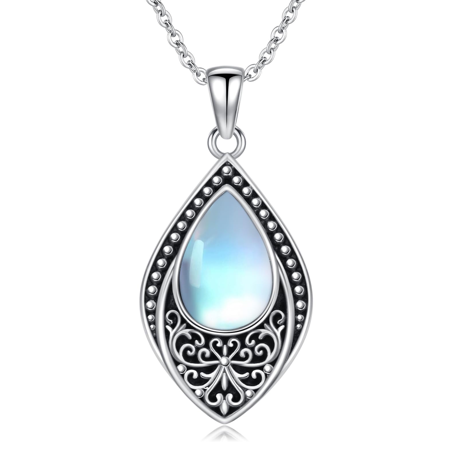 Collar con nudo celta para mujer, plata de ley 925, símbolo del infinito, piedra natal, colgante celta, regalo para mujeres y niñas