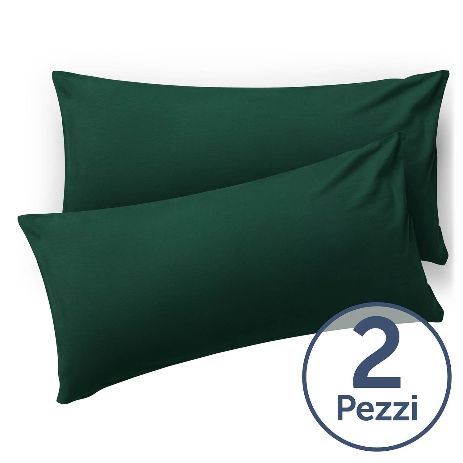 Blumtal Federe Cuscini Divano 50x80 cm - Set di Copricuscini per Divani in Microfibra a 2 Pezzi con Chiusura a Busta certificati Oeko-Tex, extra morbidi e lavabili - Verde Scuro