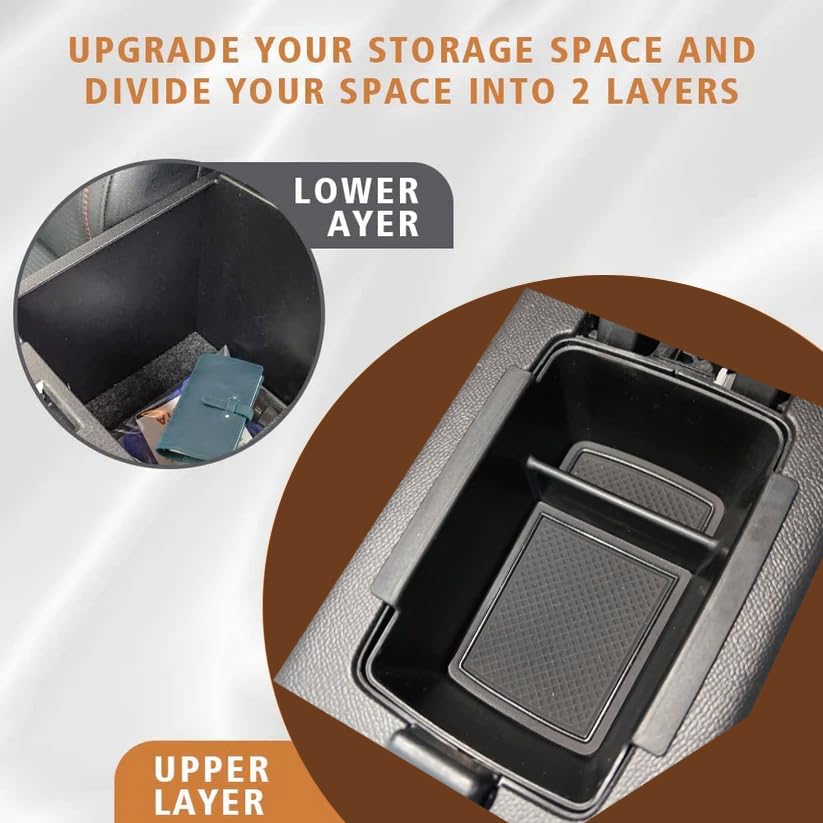 MEDZUK Armlehnen Organizer Für Opel Mokka B & Mokka-e 2020-2025 - Mittelkonsole Aufbewahrungsbox In Rot