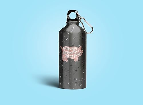 Miniatura 5 de Calcomanía vegana de activismo con diseño de cerdos rosados para laptop, pared, coche, ventana, parachoques, guitarra, refrigerador, carpetas de