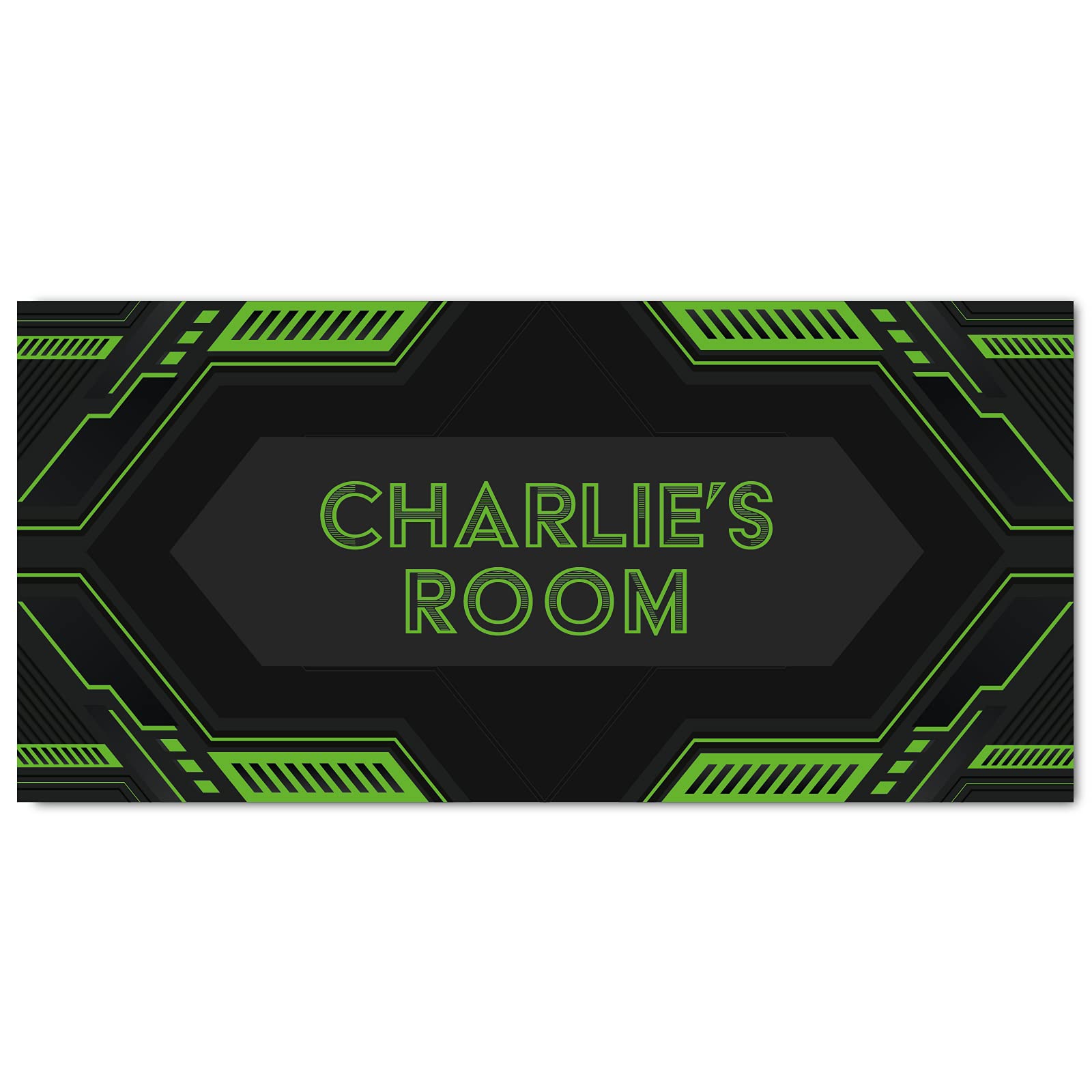 Youpersonalise Green Gamer Personalised Bedroom Door Signs