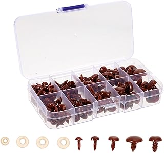 1 Conjunto De Olhos De Brinquedo Nariz De Pelúcia Ganchos De Crochê De Plástico Bonecas Pretas Olhos De Segurança De Crochê Para Artesanato De Segurança Olhos De Olho Para