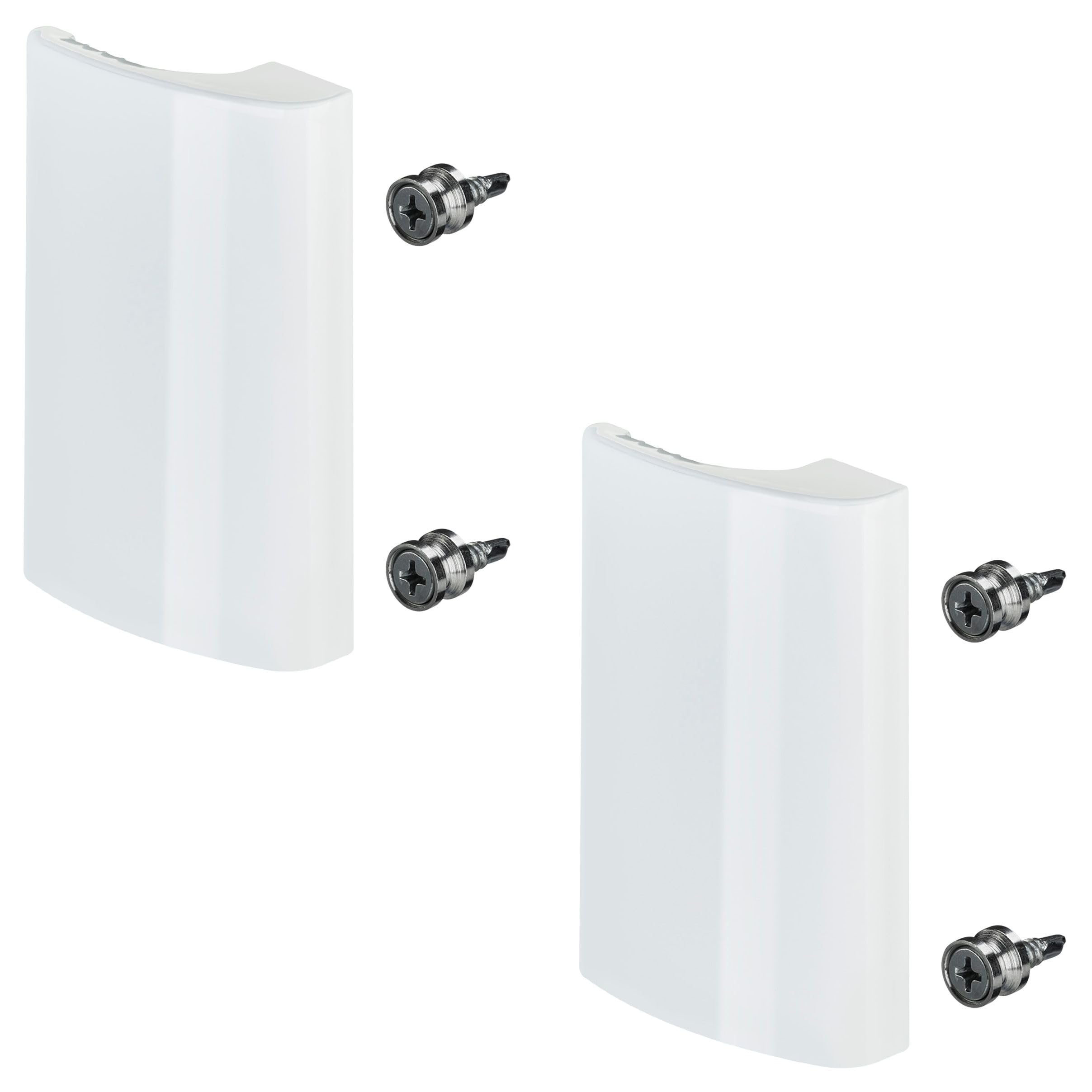 Maniglia esterna per porta del balcone, colore nero, versatile in plastica, per porte esterne e balconi, con viti incluse