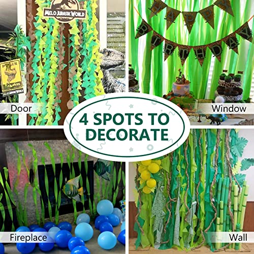 Image of PartyWoo Green Balloons, 51 pcs Party Decorations Pack of Latex Balloons and Crepe Paper for Balloon Garland as Party Decorations, Birthday Decorations, Wedding Decorations, Baby Shower Decorations