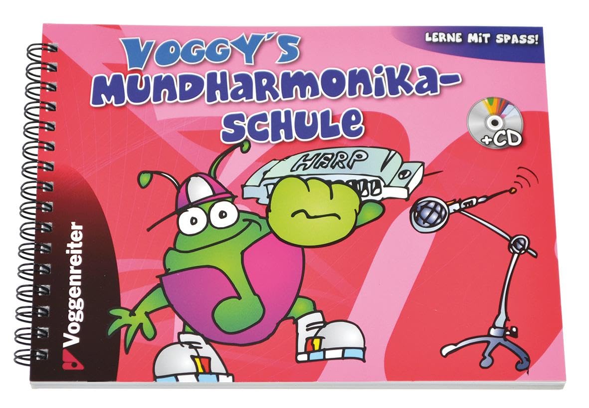 Voggys Mundharmonika-Set: Komplett-Set mit Mundharmonika, Tasche, Umhängeband und Voggy's Mundharmonikaschule mit Begleit-CD