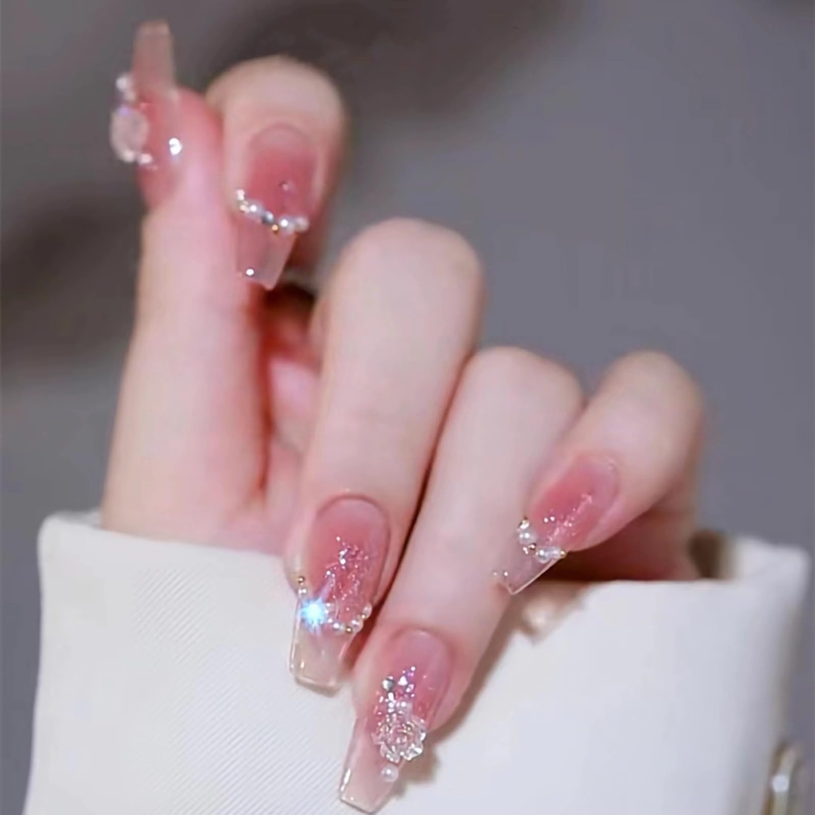 ネイルチップ ロング 24枚入 ネイル チップ つけ爪 グラデーション 
