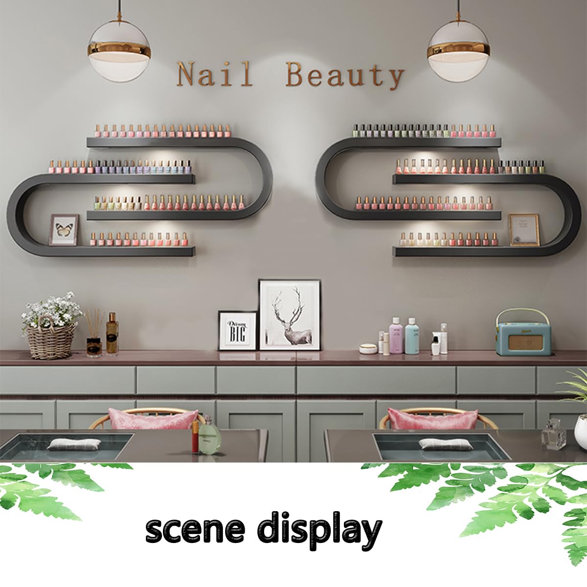 LIONVISON Présentoir Pour Ongles, Support Magnétique Pour Ongles Pour La Pratique Du Nail Art