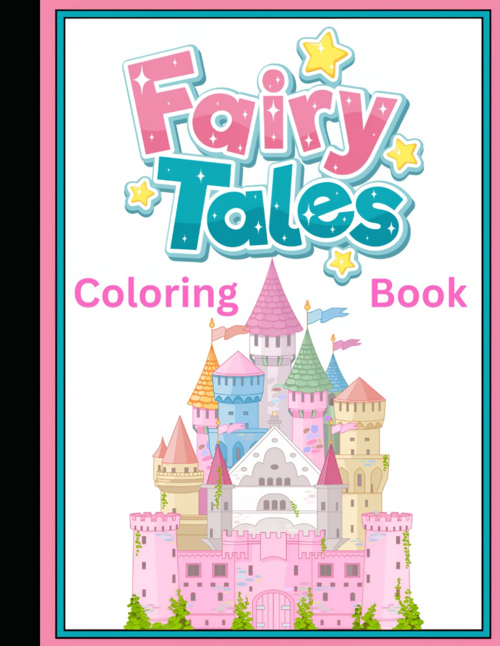 Fairy Tales Coloring Booklet Grayscale Lined Illustrations