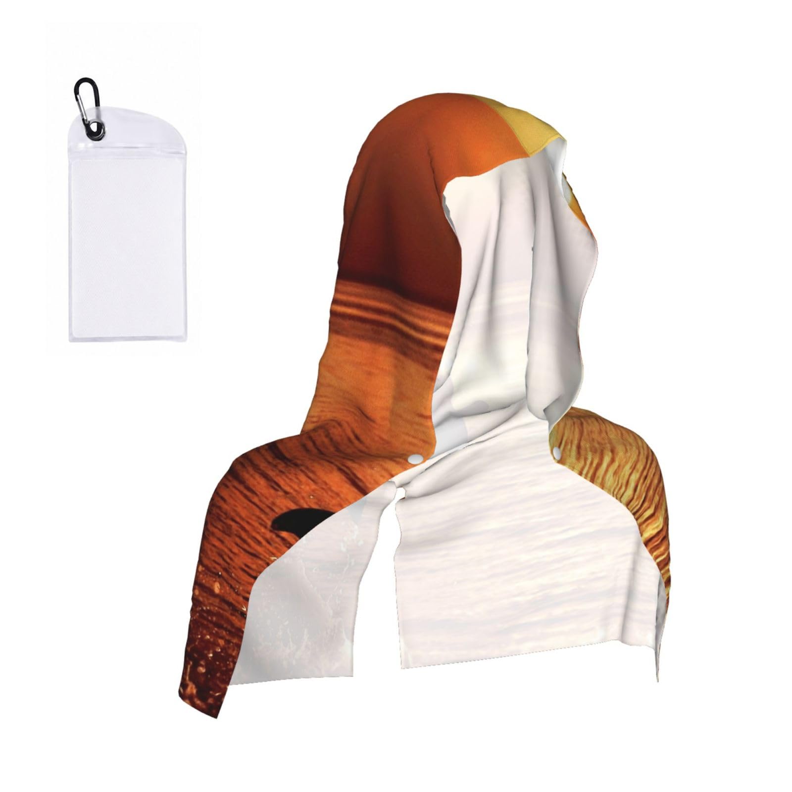 SATUSA Beautiful Sunset Print Cooling Hoodie Towel, Cooling Towels For Neck And Face, Quick Drying Absorbent Cooling Head Towel Beach Camping Gym Construction(2pcs)