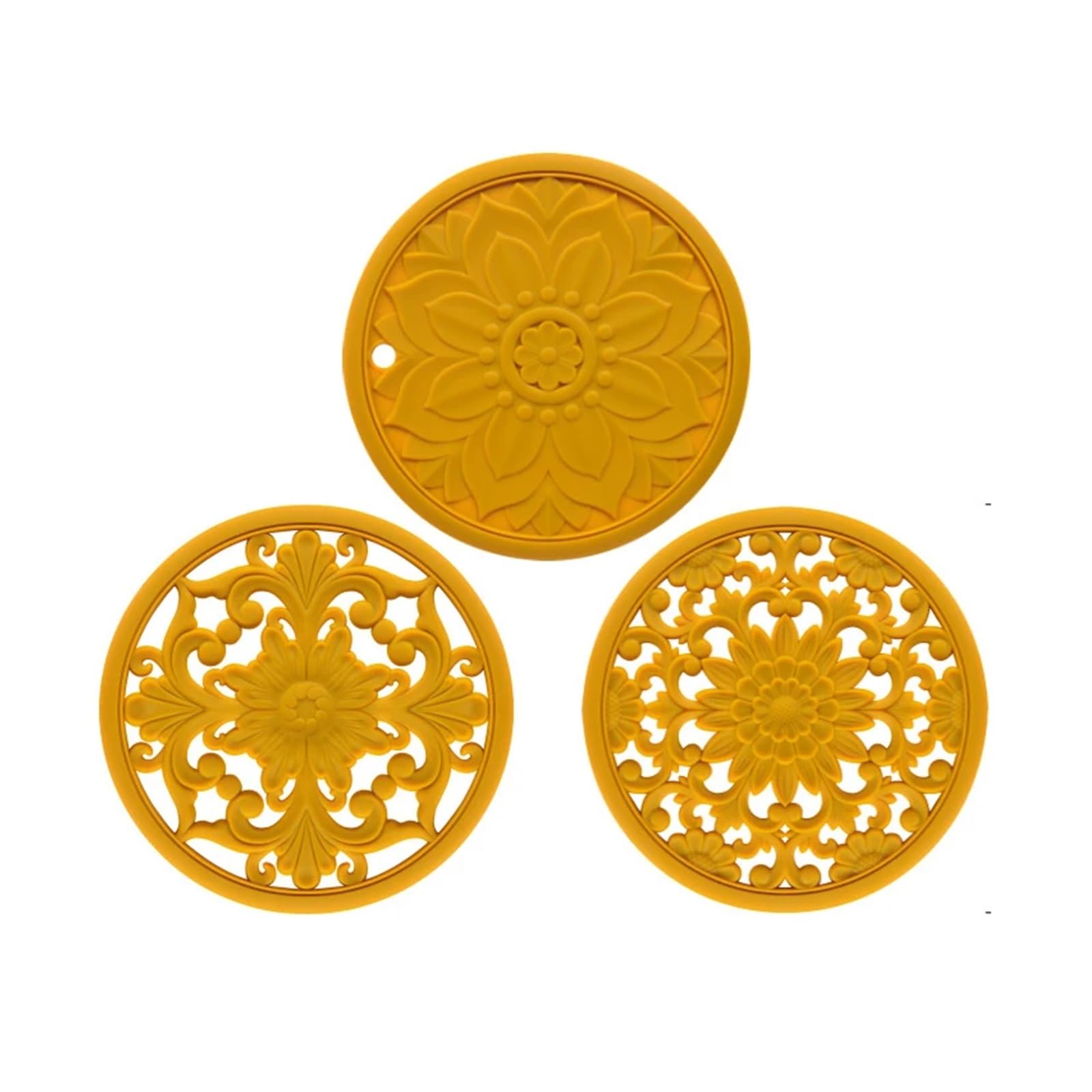 Napperon en silicone durable de 16cm idéal comme dessous de verre élégant pour votre vaisselle