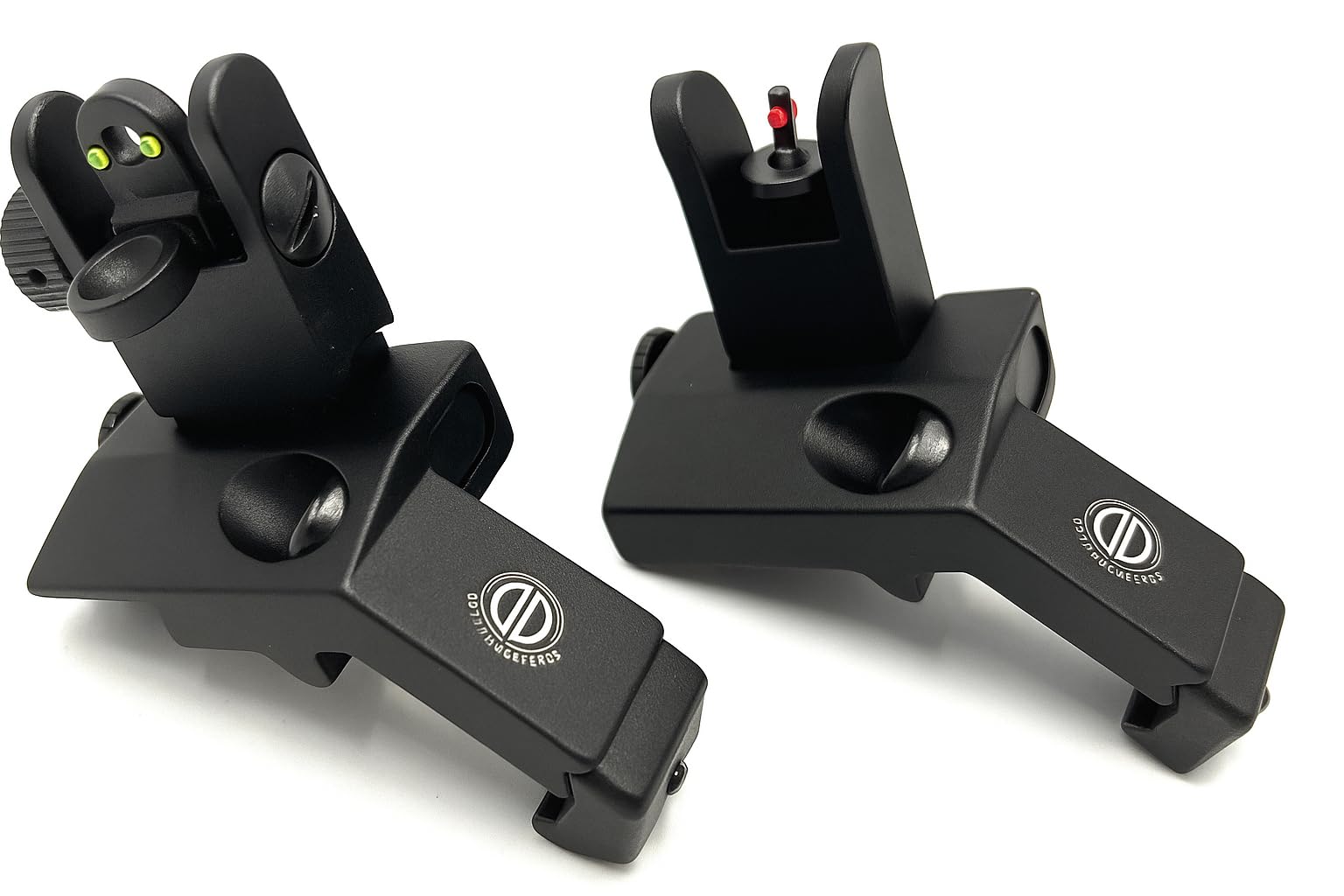 Dagger Defense Veteran Owned Company-Fiber Optic BUIS, Back up canted Iron Sights, Spring Loaded Deployment