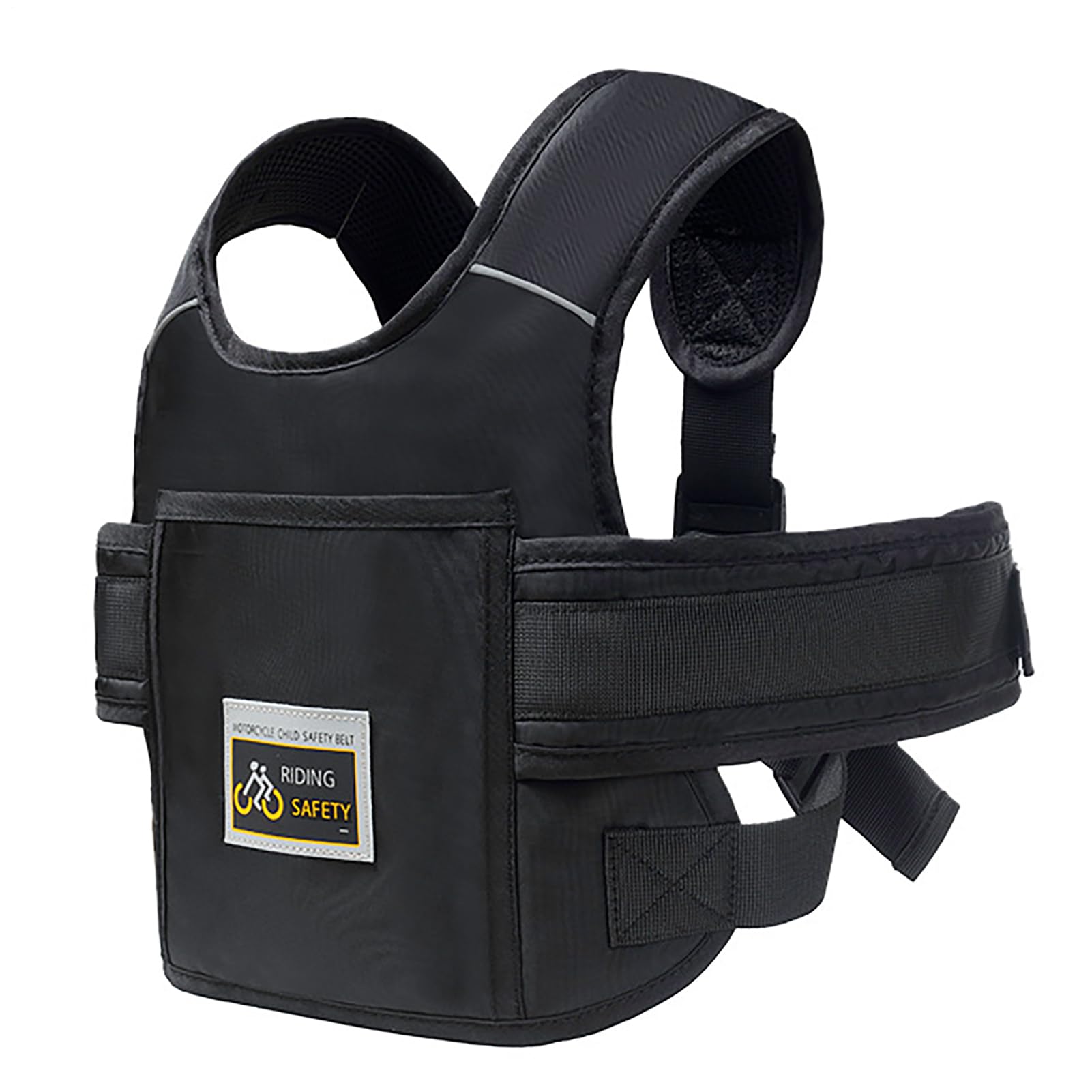Imbracatura Sicurezza Bambini Moto – Cintura Regolabile Bimbi | Gilet Riflettente Passeggero Esterno | Supporto Posteriore Sicuro per Ragazzi 2-12 Anni Sotto 30kg Scooter