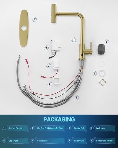 Miniatura 8 de APPASO Grifo de cocina en cascada con rociador extraíble, grifo de cocina de acero inoxidable negro con rociador, 3 modos, grifo de fregadero de