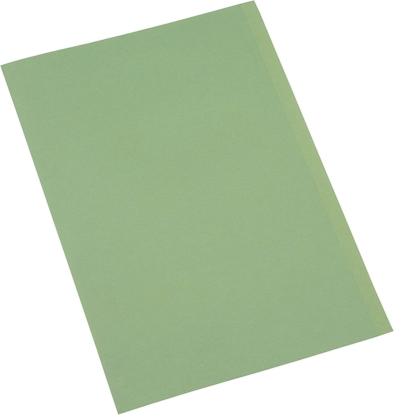 Q-Connect Square Cut Folder Medium Weight Foolscap KF01189, 250 g - Green, Pack of 100 4