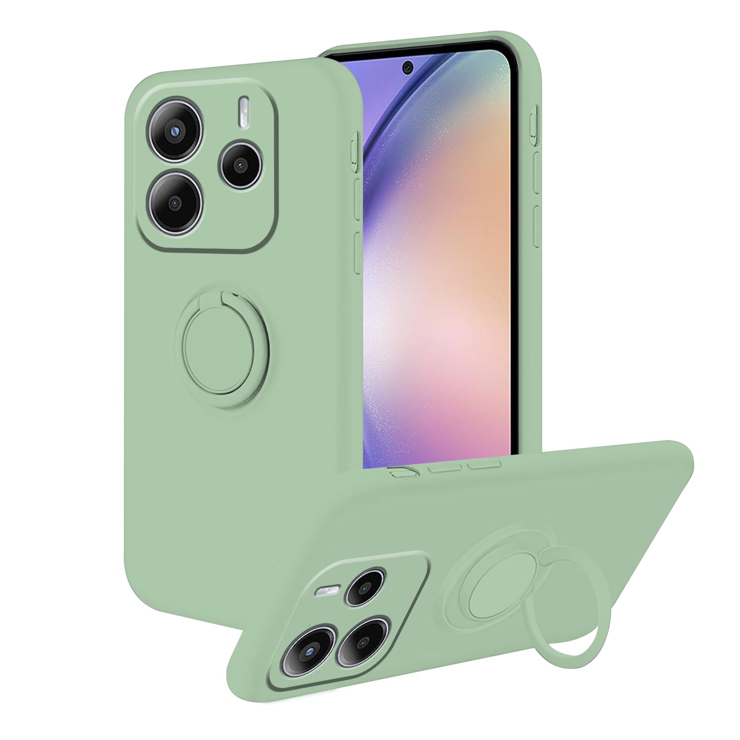 Anlalish Cover per Redmi Note 14 4G (164.8 mm) Silicone con Supporto