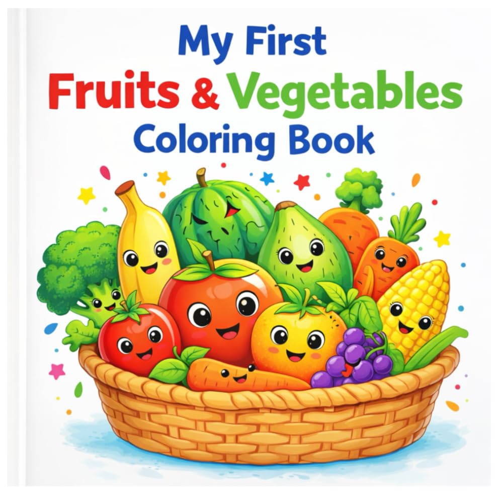 My First Fruits & Vegetables Coloring Book: Fun Coloring for Little Kids