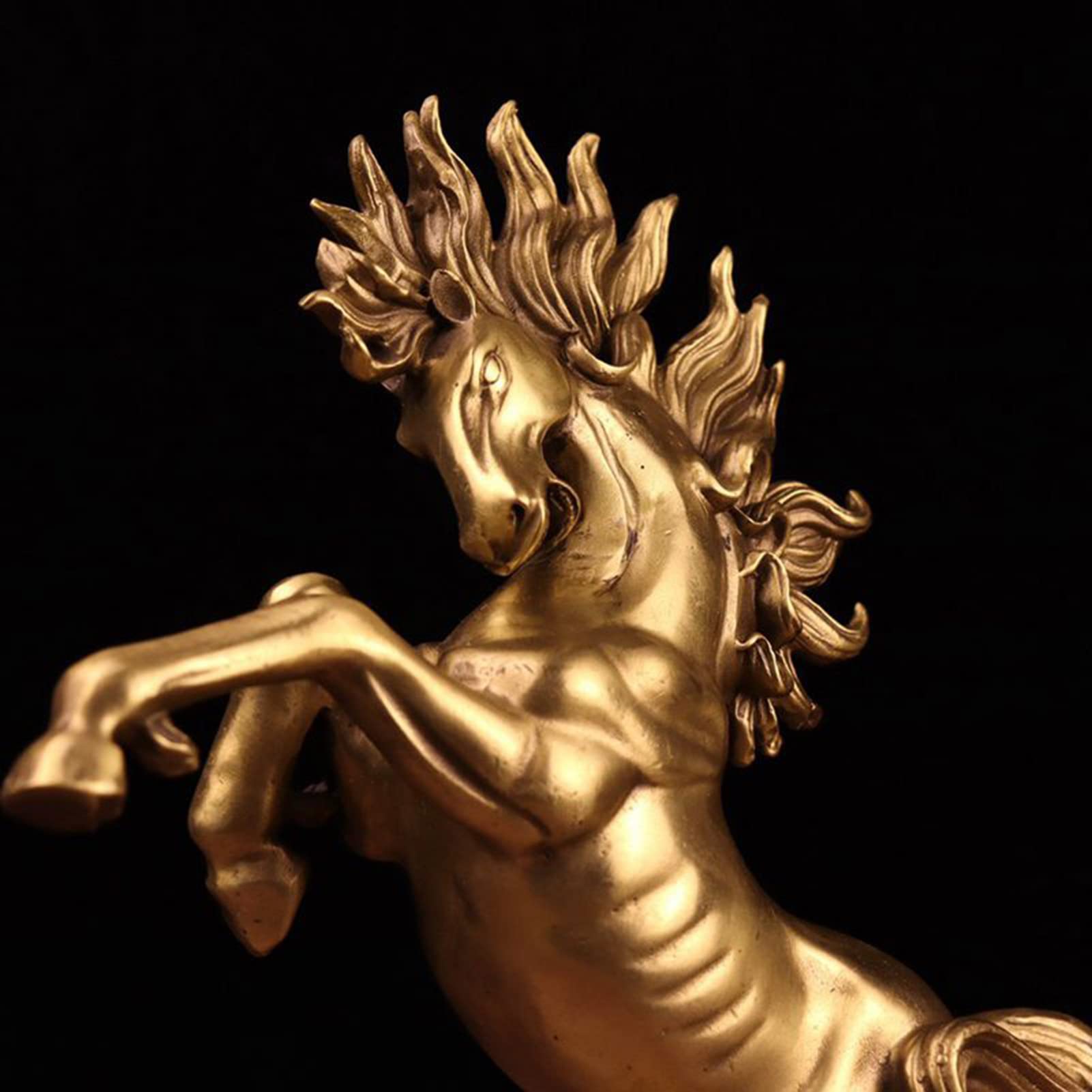 Amazon.co.jp: ブロンズの馬の像、立っている馬の彫刻モデル