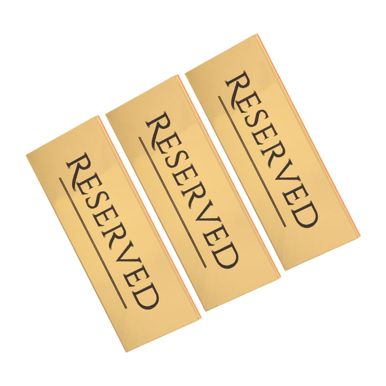 OFFSCH 3pcs Acrylic Reserved Sign: Reserved Table Tent Signs Table Number For Wedding Printed Seating Reservation Office Meeting Party
