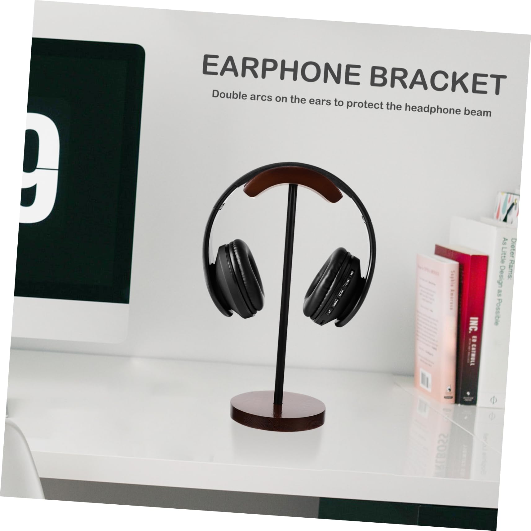 SHINEOFI Soporte para Auriculares De Madera Organizador De Escritorio para Auriculares para Usar El Hogar u Oficina