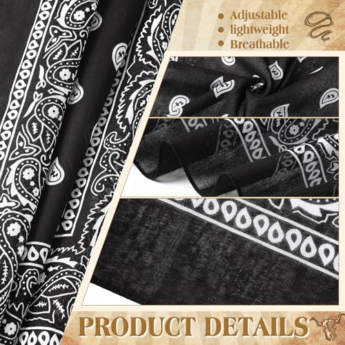 Image of Chicingyou Cat Dog Bandana Collar & Owner Matching Paisley Pattern Bandana Women Headband Square Scarf Headwear Puppy Scarf for Small Dog Adjustable Cat Collar Triangle Neckerchief Handkerchief(Black)