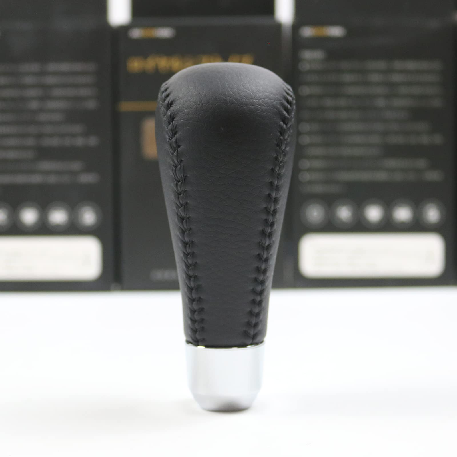 Black Leather Gear Shift Knob for Nissan TEANA 2.5 J32 2008-2012 Murano Z51 2008-2011 Maxima A35 2008-2011