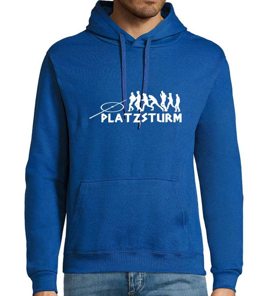 Storm piłka nożna męska bluza z kapturem, niebieski Royal, 4XL