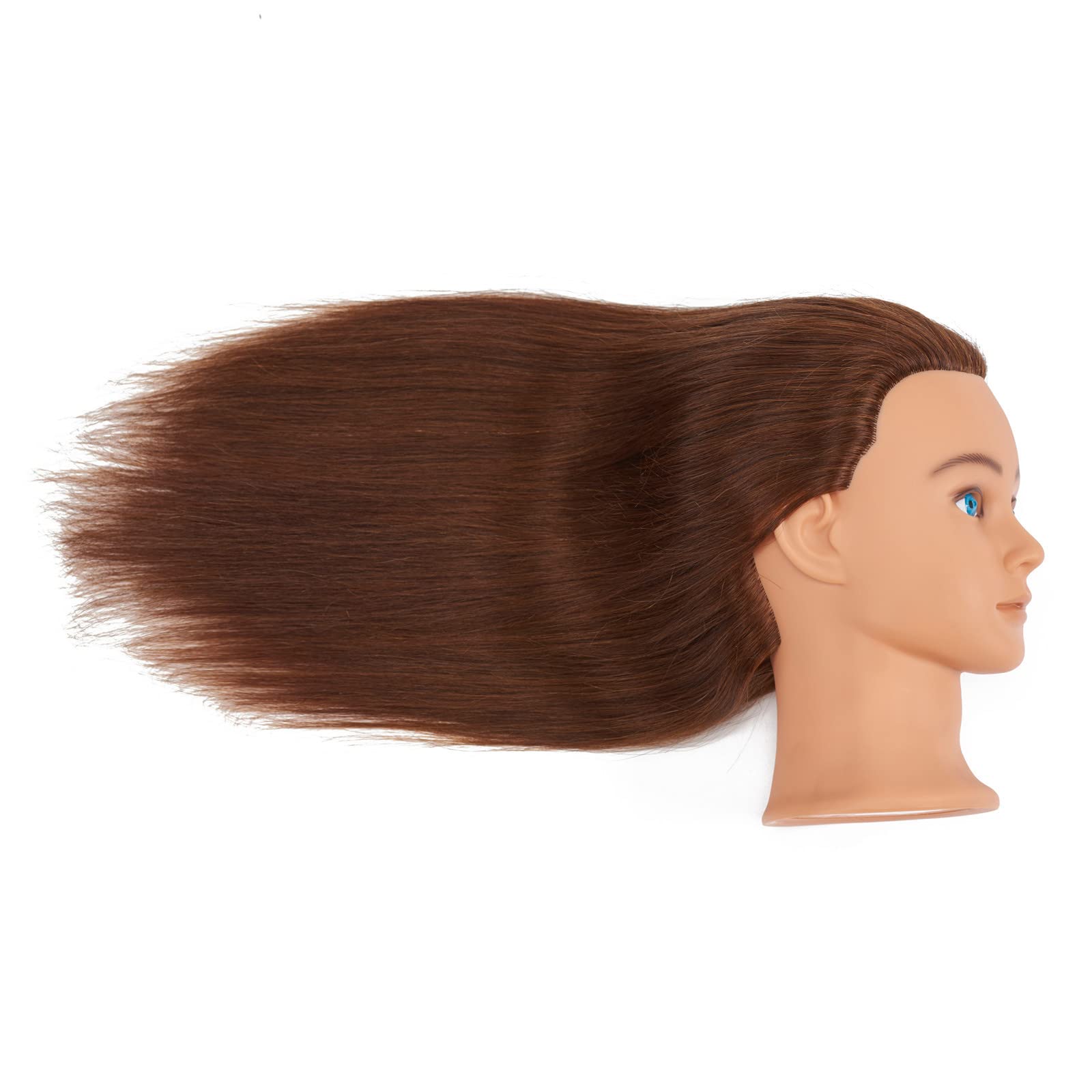 Traininghead 50-56 cm, 100% ludzkie włosy, głowa manekina, głowa treningowa, kosmetologia, głowa manekina, głowa lalki z bezpłatnym zaciskiem