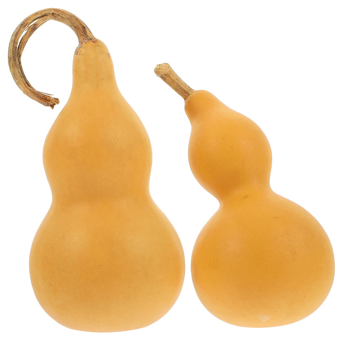 HOMSFOU 2pcs Natural Gourd Natural Wu Chinese Pumpkin Fengshui Chinese Wu Good Luck Wooden Gourds Dried Wine Bottle DIY Crafts Photography Props (9-14CM)