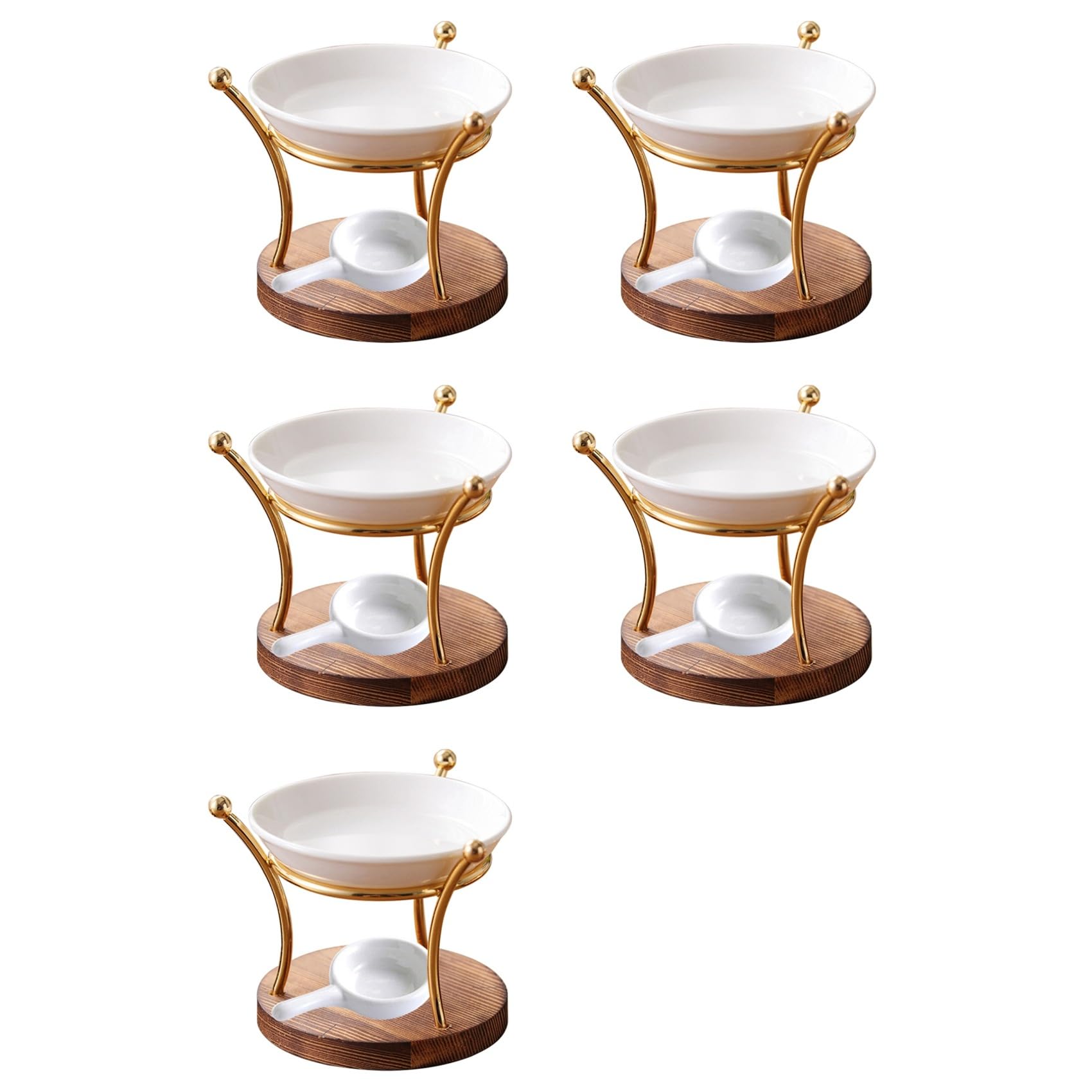 5X Estufa de Lámpara Quemador de Aceite Difusor de Cerámica Decoración de Hierro Soporte para Horno Chimenea Derretida de para Oficina