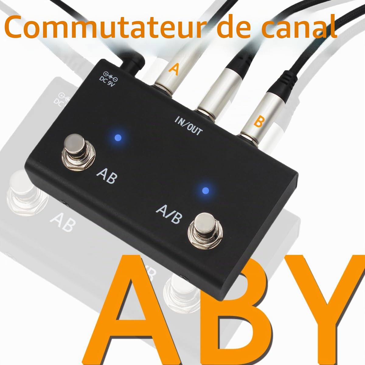 ABY Channel Switch Pédale Box Line AB Selector True Bypass Pour Guitare Effet Pédale