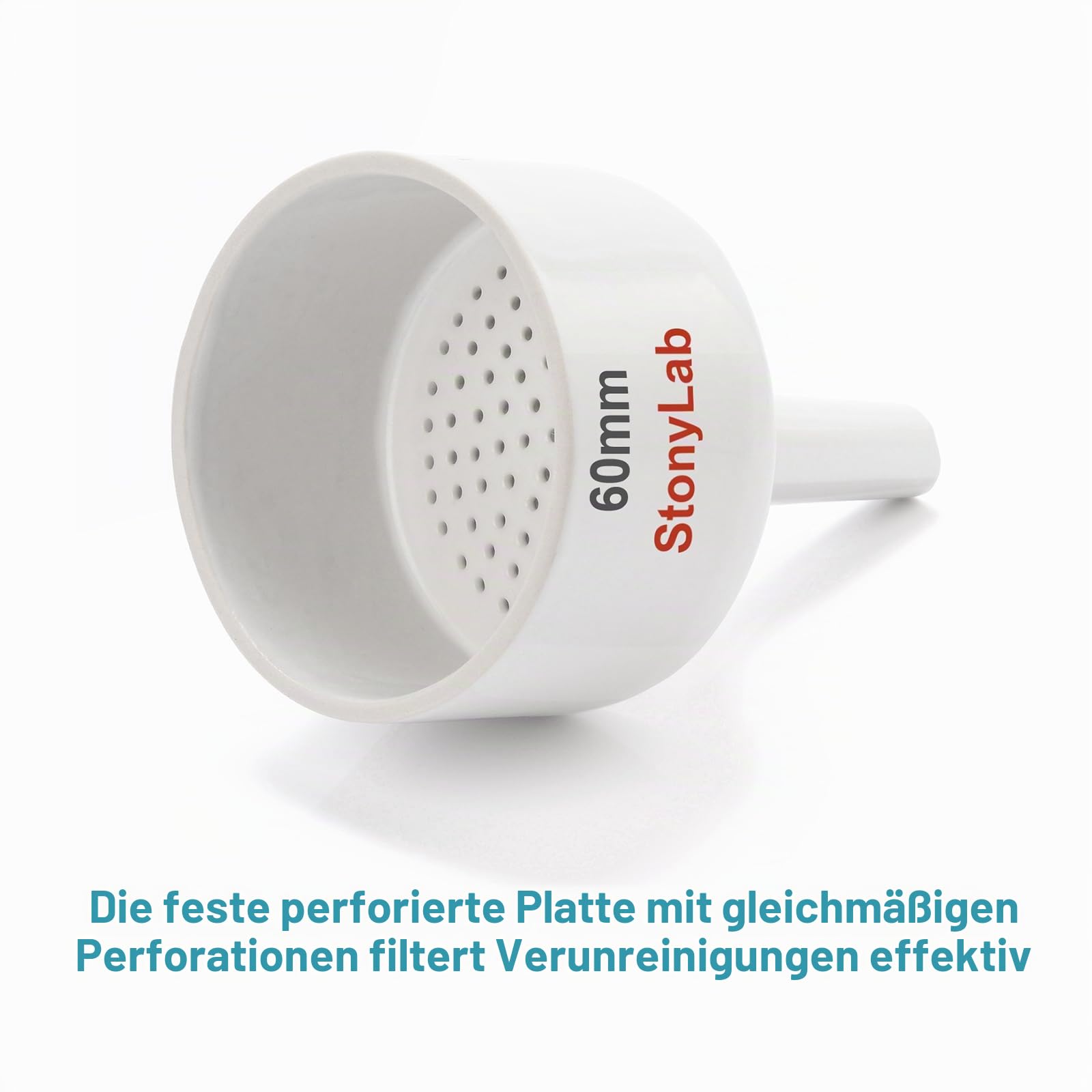 stonylab Büchnertrichter Trichter aus Porzellan, 60mm, Filtertrichter, OD 6cm, ID 5.4cm für Labor