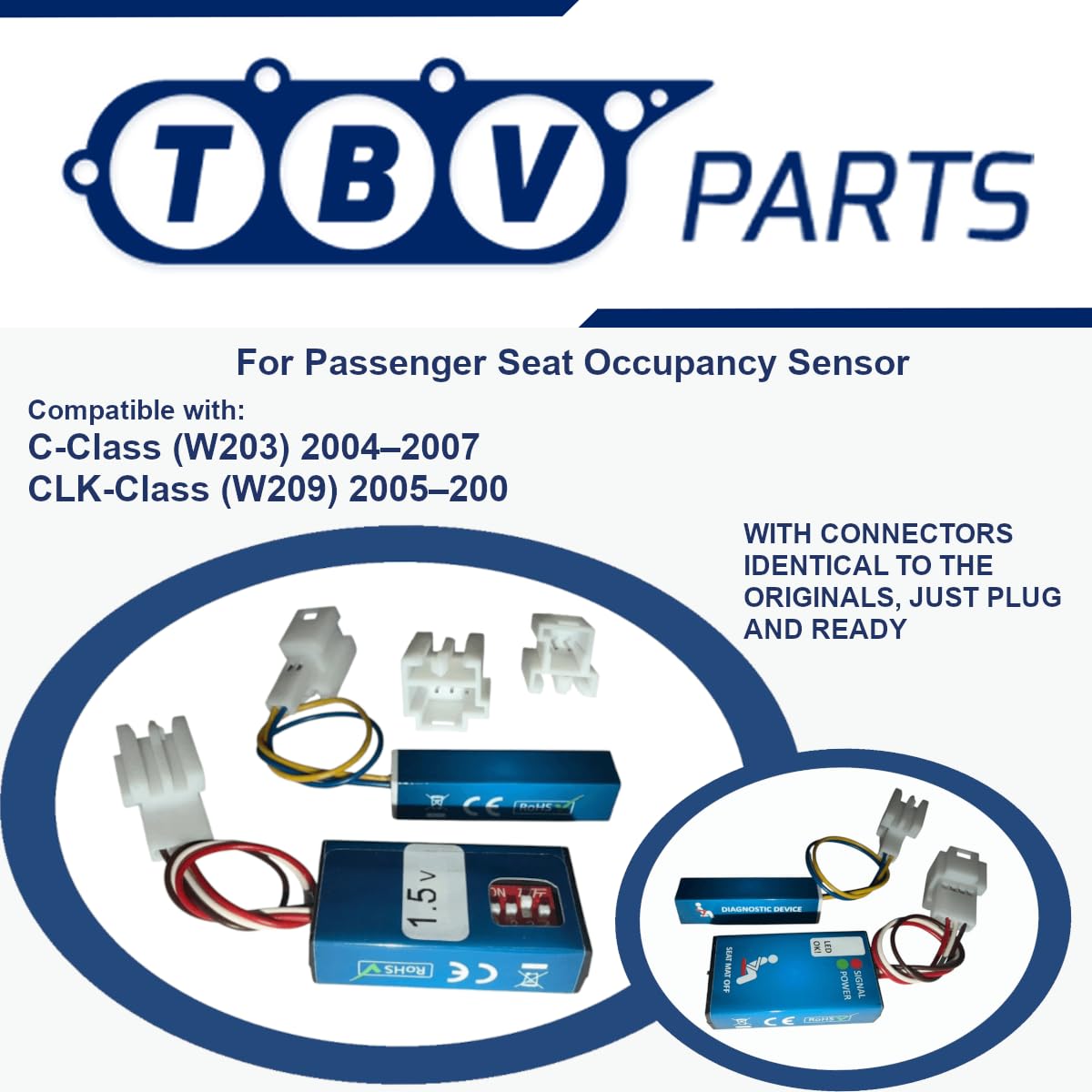 Herramienta auxiliar de diagnóstico – sensor de ocupación asiento pasajero compatible con CLASE C (C-CLASS) W203 2004-2007 CLASE CLK (CLK-CLASS) W209 2005-2009