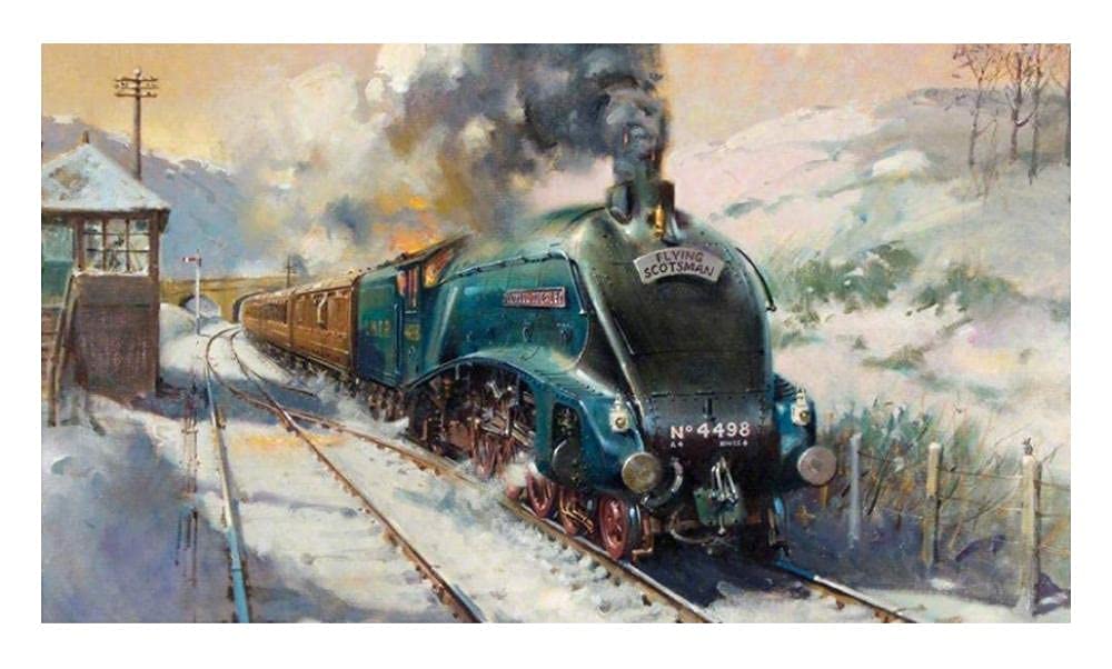Moyanshatek Paint by Numbers for Adults Steam Train Retro Train DIY Painting Paint by Numbers Kits On Canvas Photo to Custom 40X50Cm 【Giveaway 】 Wooden Frames